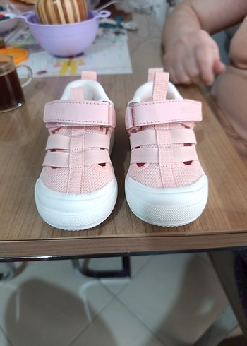 Kız Çocuk Pembe Sneaker Velcro Bantlı - Görsel 2