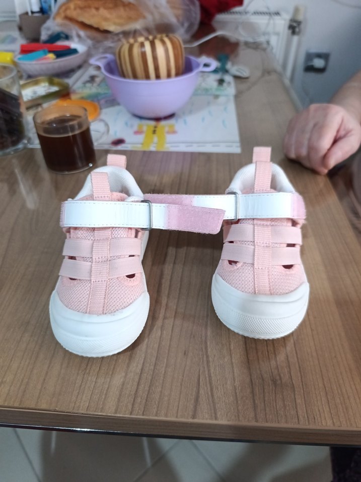 Kız Çocuk Pembe Sneaker Velcro Bantlı - Görsel 5