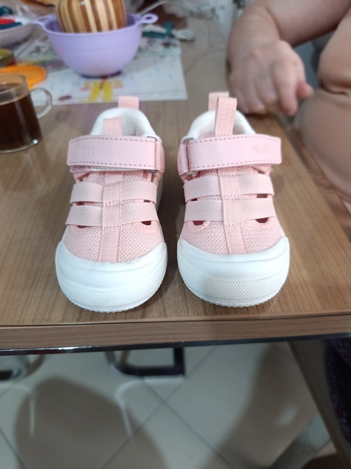 Kız Çocuk Pembe Sneaker Velcro Bantlı - Görsel 2