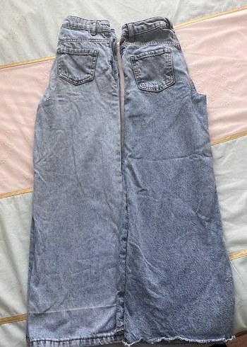 LC Waikiki Nakışlı Mavi bol paça pantolon