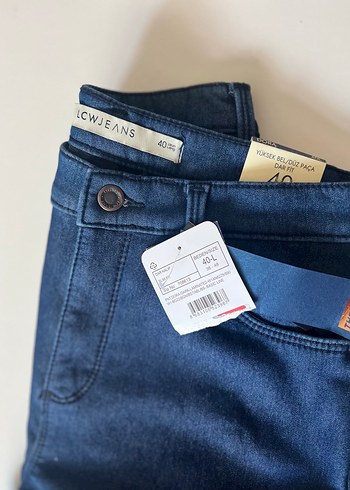 40 Beden Kadın Lacivert Normal Kesim Midi Kot Pantolon