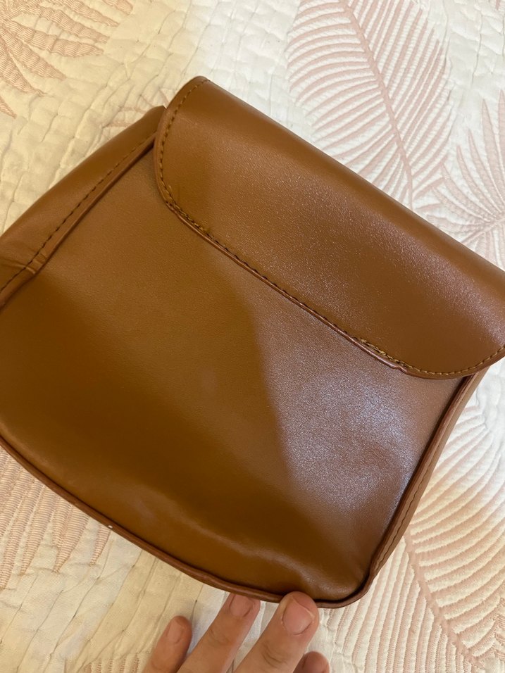 Bej Deri Tokalı Kadın Çanta - Görsel 3