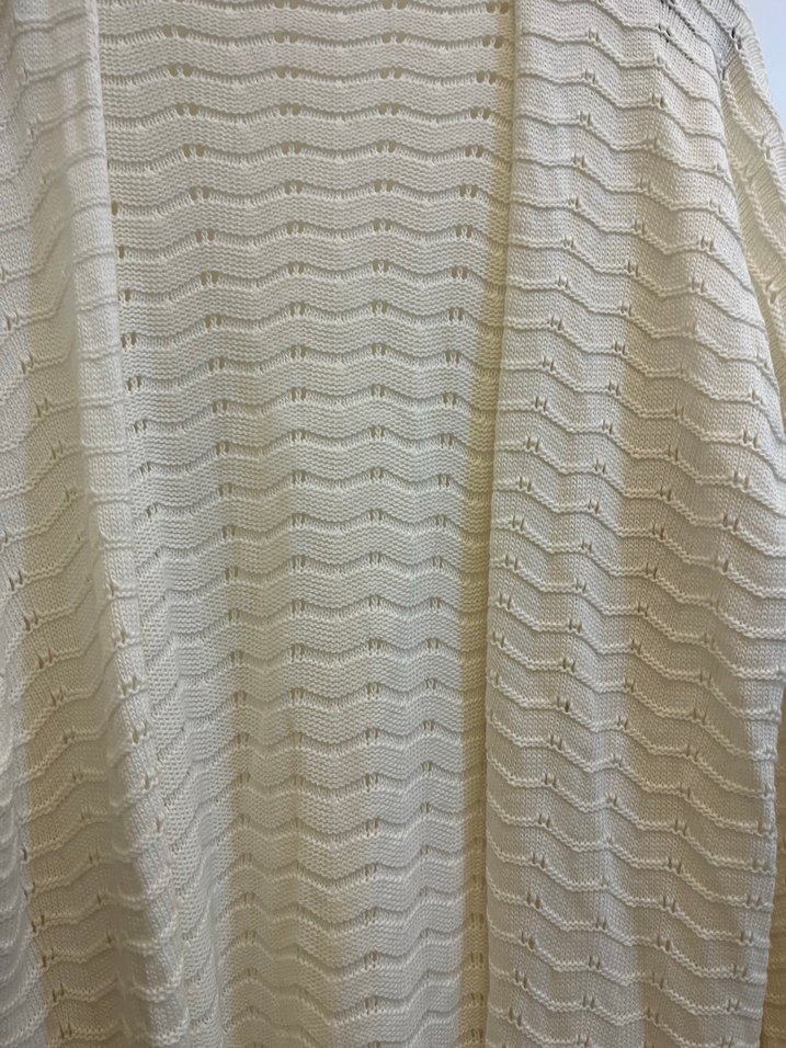 Bohem Beyaz Kadın Örgü Hırka - Görsel 3