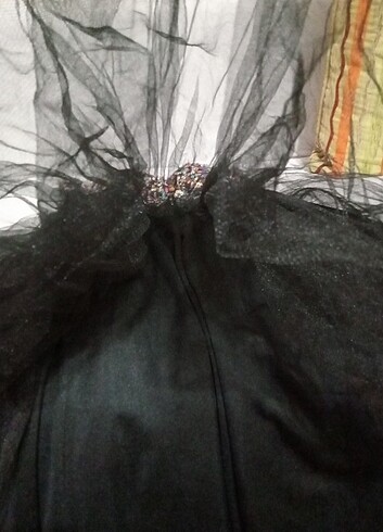 12-13 Yaş Beden siyah Renk Abiye mezuniyet elbisesi 