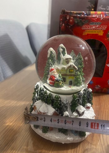 Renkli Kar Temalı Noel Kar Küresi - Görsel 8