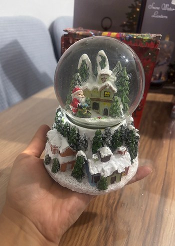 Renkli Kar Temalı Noel Kar Küresi - Görsel 2