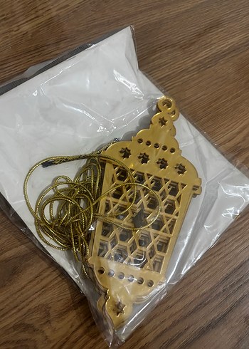 Pilli ramazan led ışık Altın Renkli Fener Şeklinde Işık Zinciri - Görsel 5