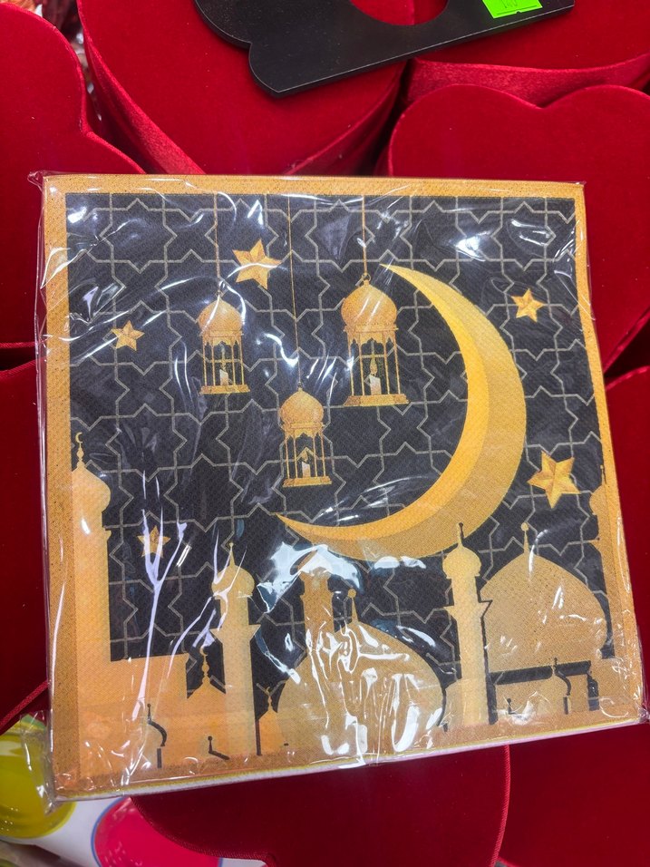 Ramazan peçetesi  20 adet Altın Renkli Parlak - Görsel 4