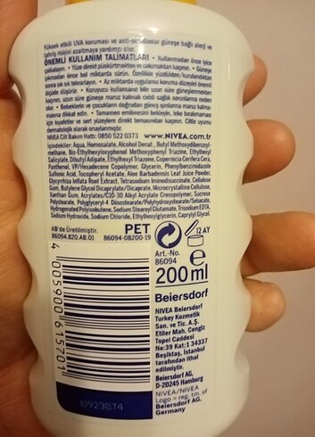 Nivea Güneş kremi