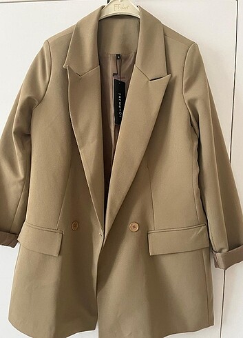 38 Beden haki Renk Blazer ceket