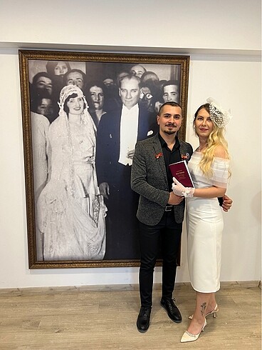 xs Beden Beyaz nikah elbisesi
