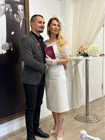 xs Beden beyaz Renk Beyaz nikah elbisesi