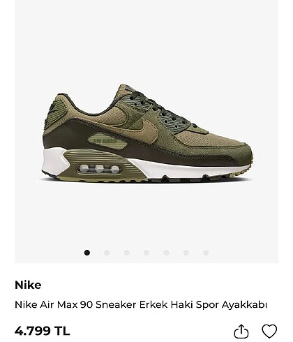 Nike Airmax 90 Unisex Haki Spor Ayakkabi