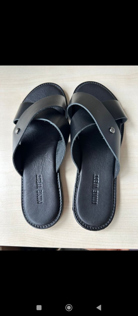 Siyah Erkek Deri Bantlı Terlik - Görsel 4