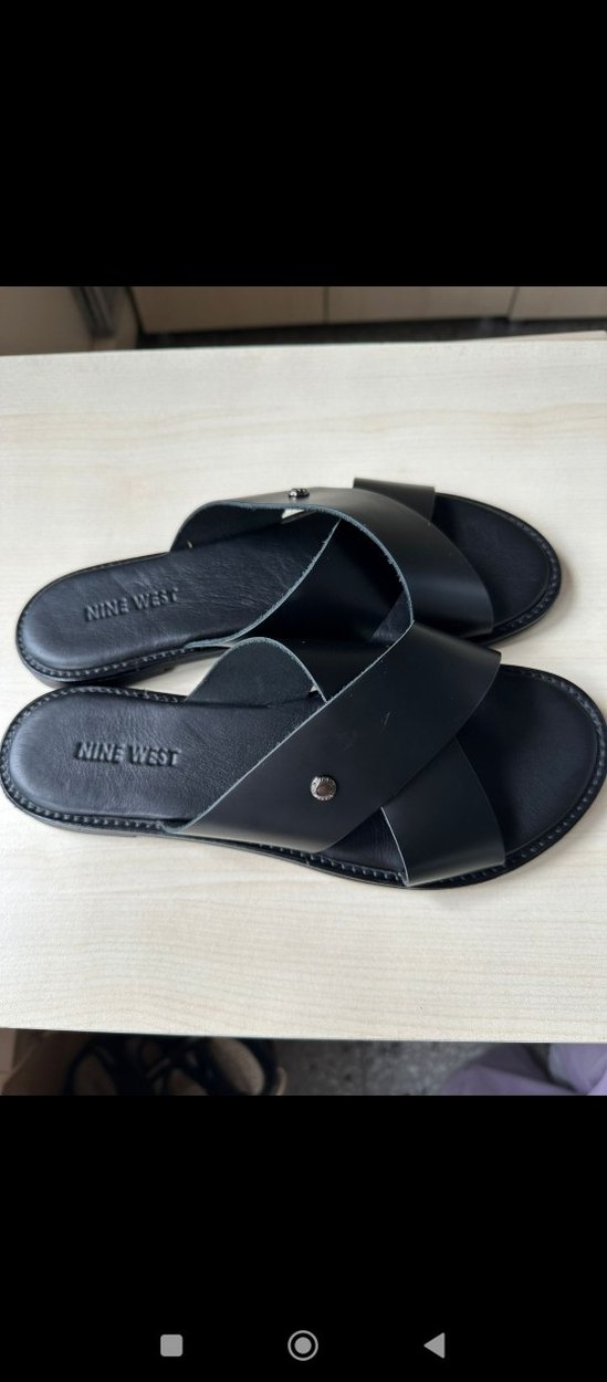 Siyah Erkek Deri Bantlı Terlik - Görsel 2