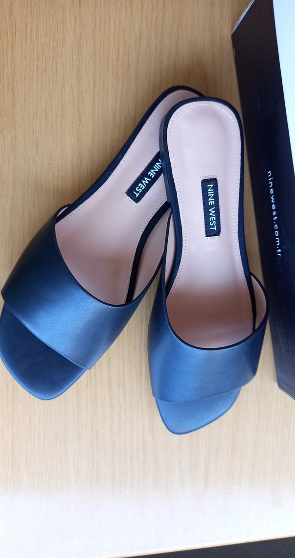 Nine West Kadın Mavi Topuklu Terlik - Görsel 3