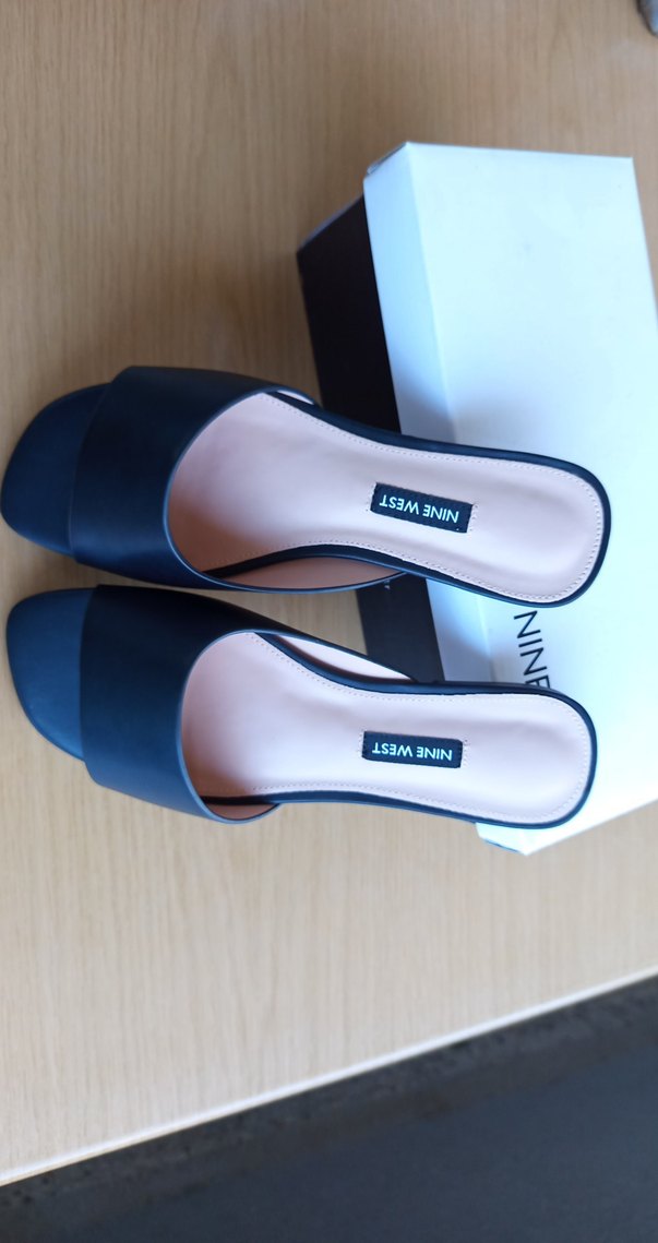 Nine West Kadın Mavi Topuklu Terlik - Görsel 4