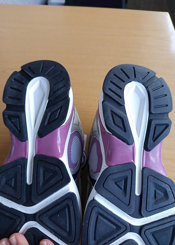 Mor Renkli Kadın Spor Ayakkabı Velcro - Görsel 8