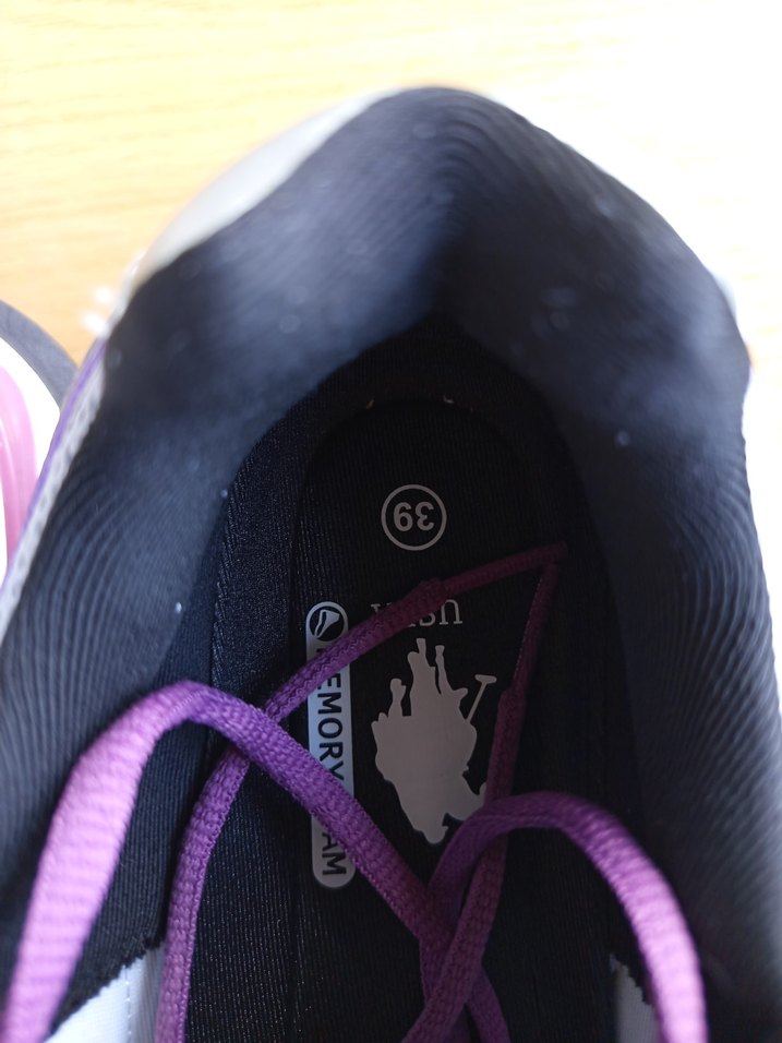 Mor Renkli Kadın Spor Ayakkabı Velcro - Görsel 3