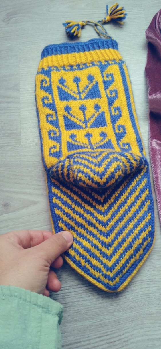 Nakışlı Renkli Mavi Fırın Eldiveni - Görsel 2