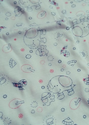 Baskılı Çocuk Battaniyesi Gri-Beyaz - Görsel 3