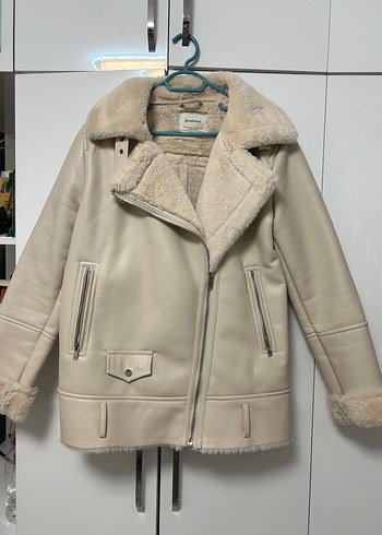 Bej Kürklü Kadın Kışlık Mont - Görsel 4