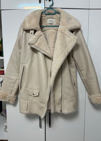 Bej Kürklü Kadın Kışlık Mont - Görsel 2