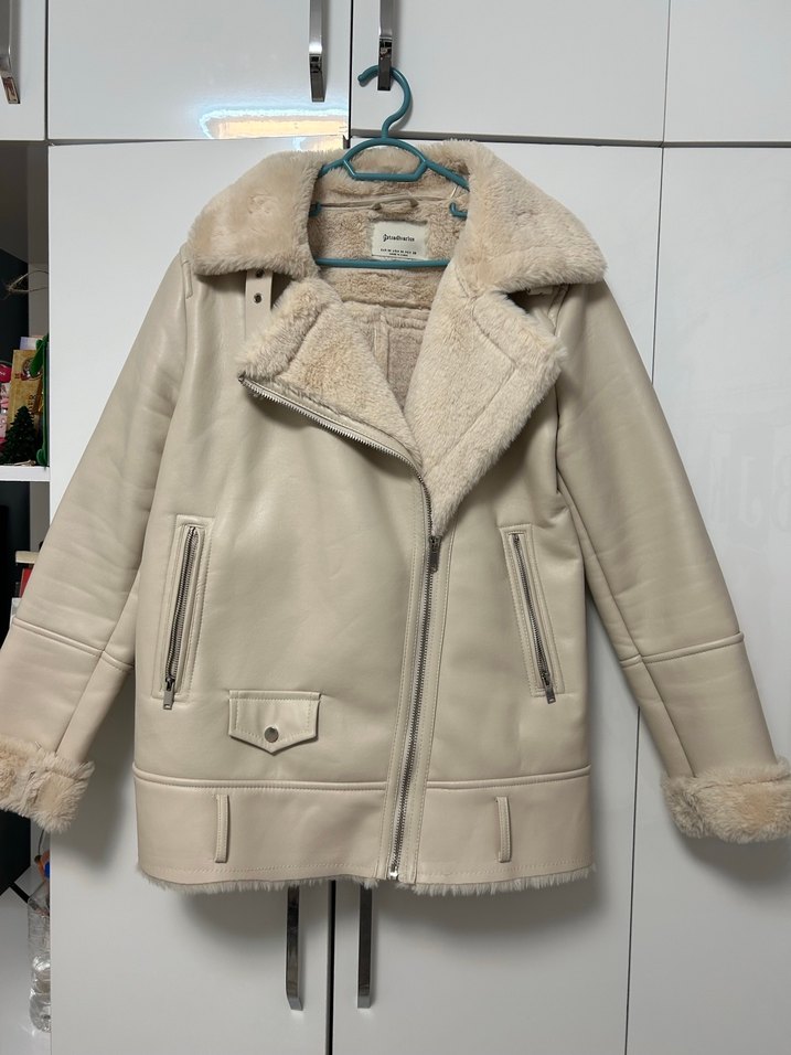 Bej Kürklü Kadın Kışlık Mont - Görsel 4
