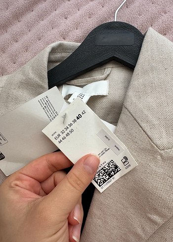 Bej Kolsuz Midi Keten Yelek elbise - Görsel 3