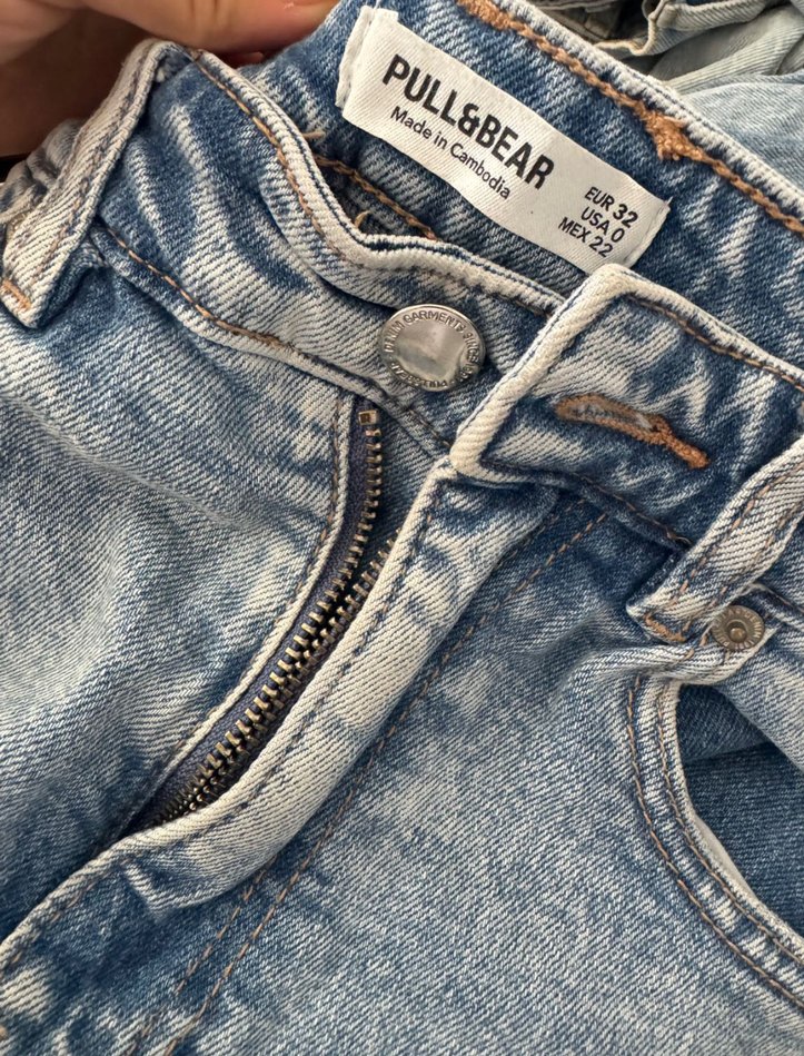 Mavi Kadın Kot Pantolon, Normal Boy, Kemerli - Görsel 3