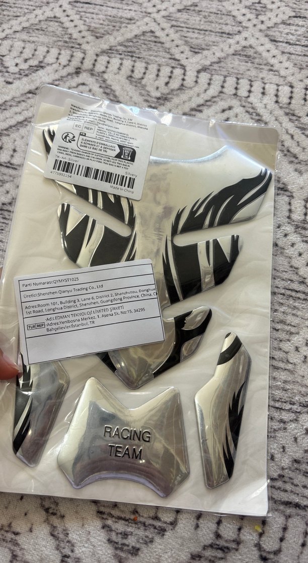 Gri Baskılı Motor tank ped - Görsel 3