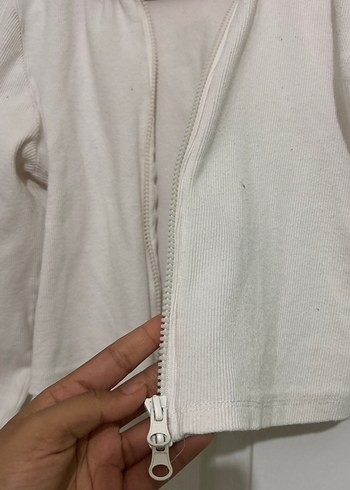 Koton Beyaz Pamuklu Uzun Kollu Kadın Ceket