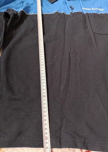 Mavi Siyah Baskılı Erkek Polo Tişört - Görsel 3