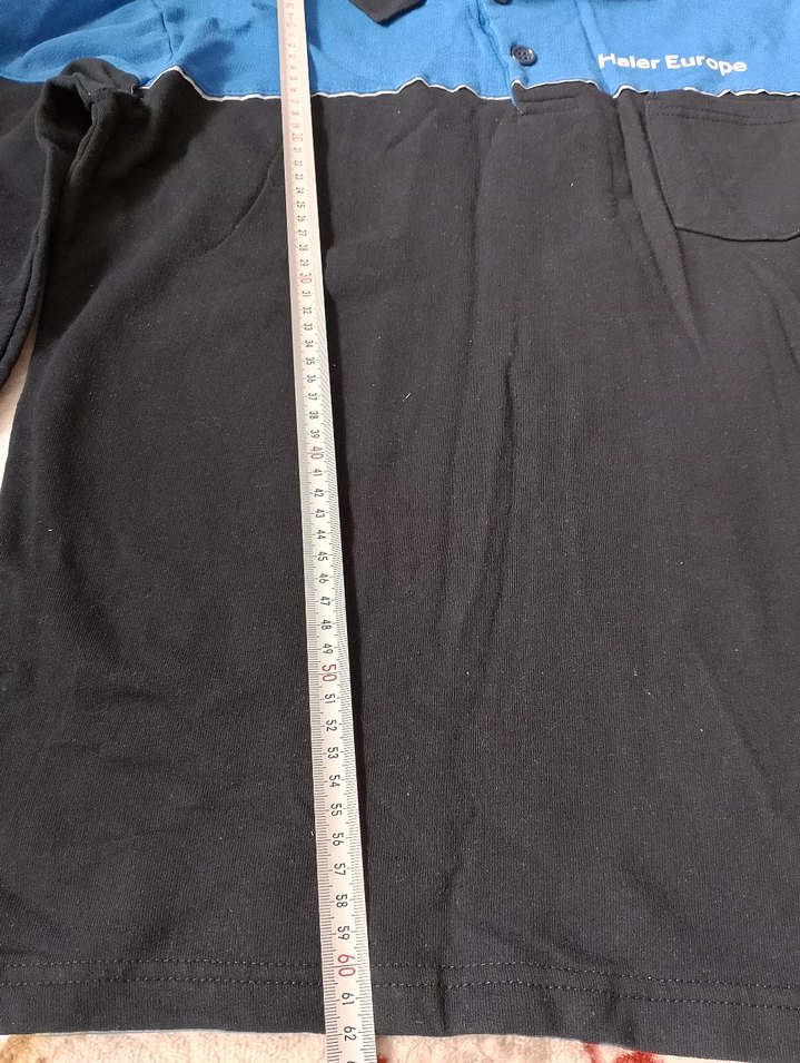 Mavi Siyah Baskılı Erkek Polo Tişört - Görsel 3