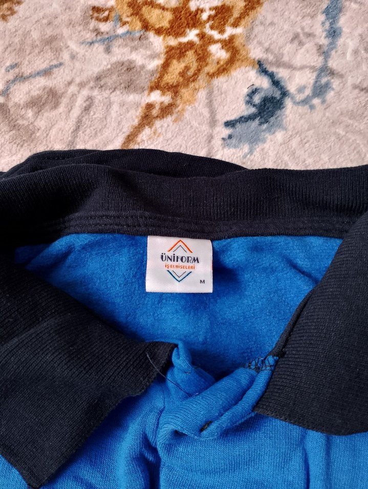 Mavi Siyah Baskılı Erkek Polo Tişört - Görsel 5