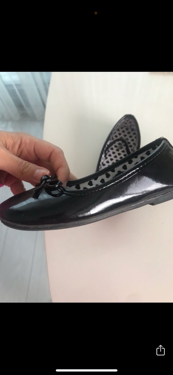 Kızlar İçin Siyah Fiyonklu Babet Ayakkabı - Görsel 2