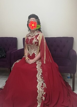 Bordo Kına Elbisesi-Abiye