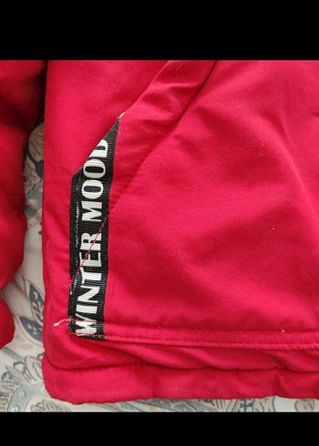 Kapüşonlu Kırmızı Erkek Çocuk Mont - Görsel 2