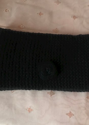 Siyah Örgü Kadın Bandana - Görsel 2