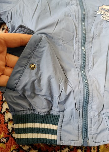 ÇOK TEMİZ 3-4 yaş Kapüşonlu Mavi Erkek Çocuk Mont - Görsel 4