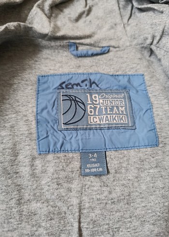 ÇOK TEMİZ 3-4 yaş Kapüşonlu Mavi Erkek Çocuk Mont - Görsel 6