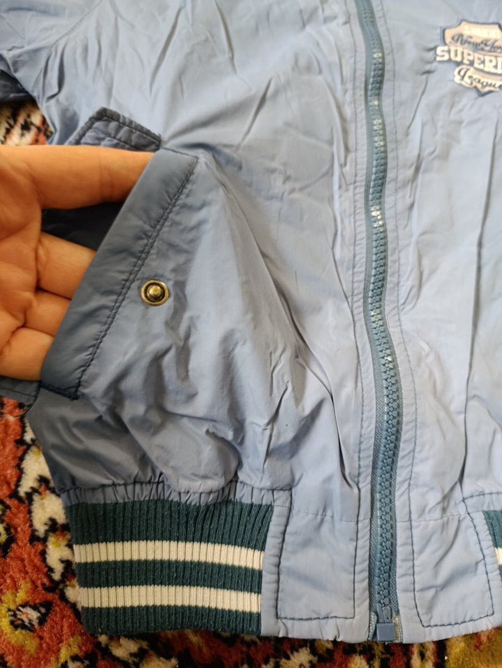 ÇOK TEMİZ 3-4 yaş Kapüşonlu Mavi Erkek Çocuk Mont - Görsel 4