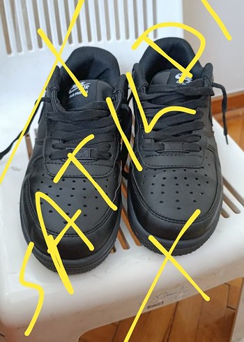 Nike 36 Numara Nike Air Force 1 Siyah Spor Ayakkabi