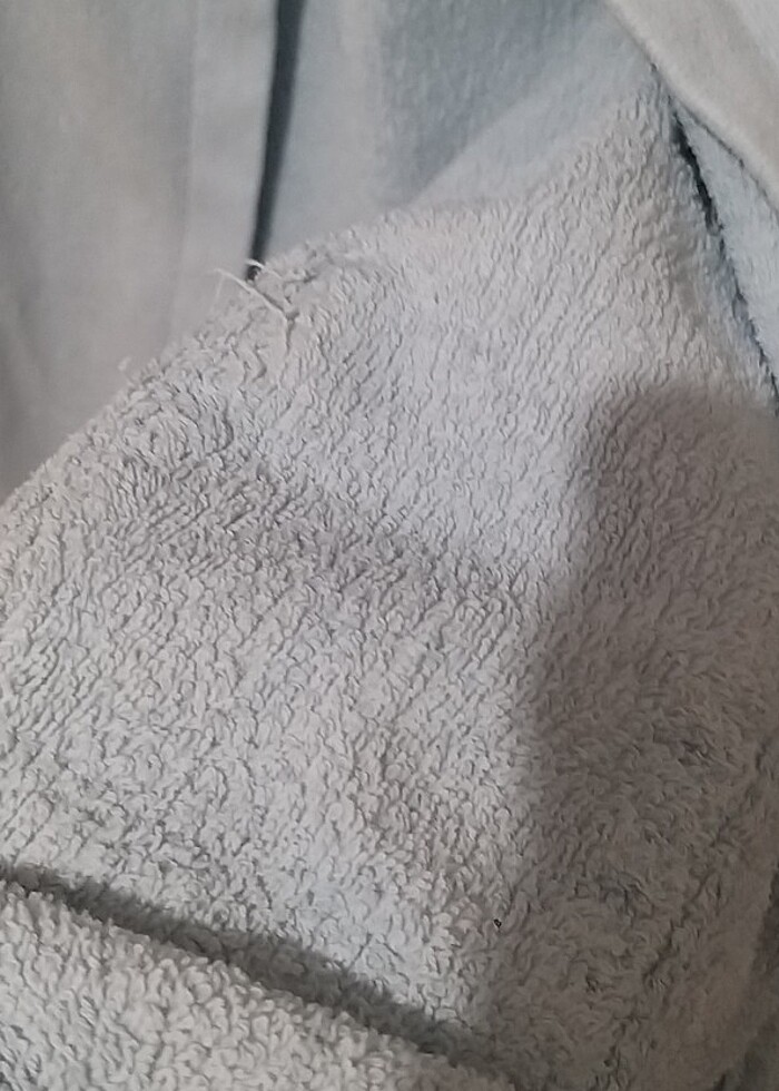 5-6 yaş çocuk bornozu. buz mavisi renginde ,pamuk - Görsel 3