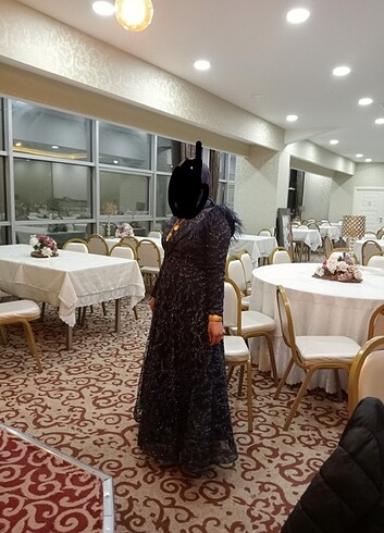 40 Beden lacivert Renk Abiye elbise 