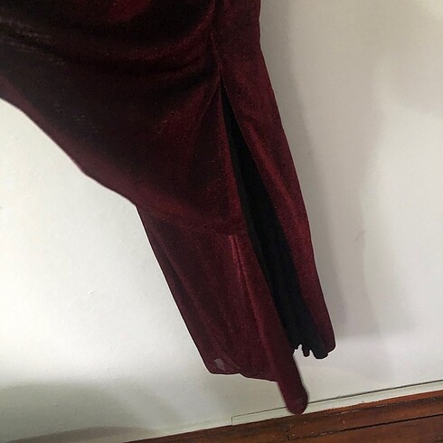 l Beden bordo Renk Bordo abiye elbise
