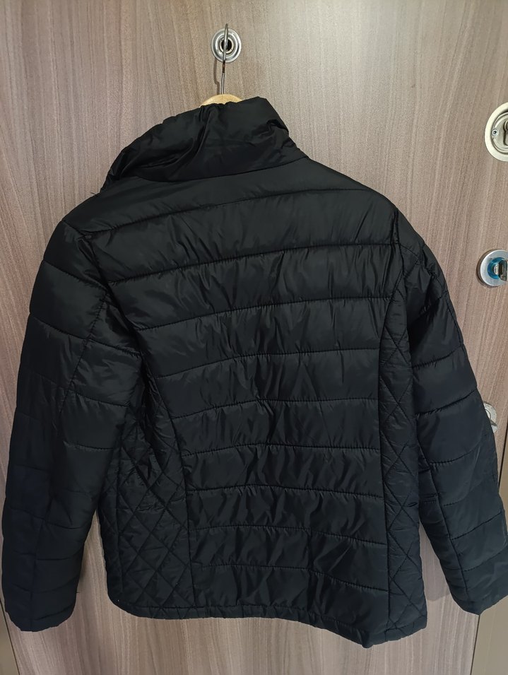 Siyah Midi Boy Kadın Fermuarlı Mont - Görsel 3