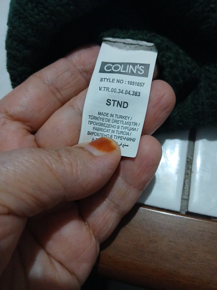 Erkek Koyu Yeşil Midi Boy Atkı örgü boyunluk - Görsel 5