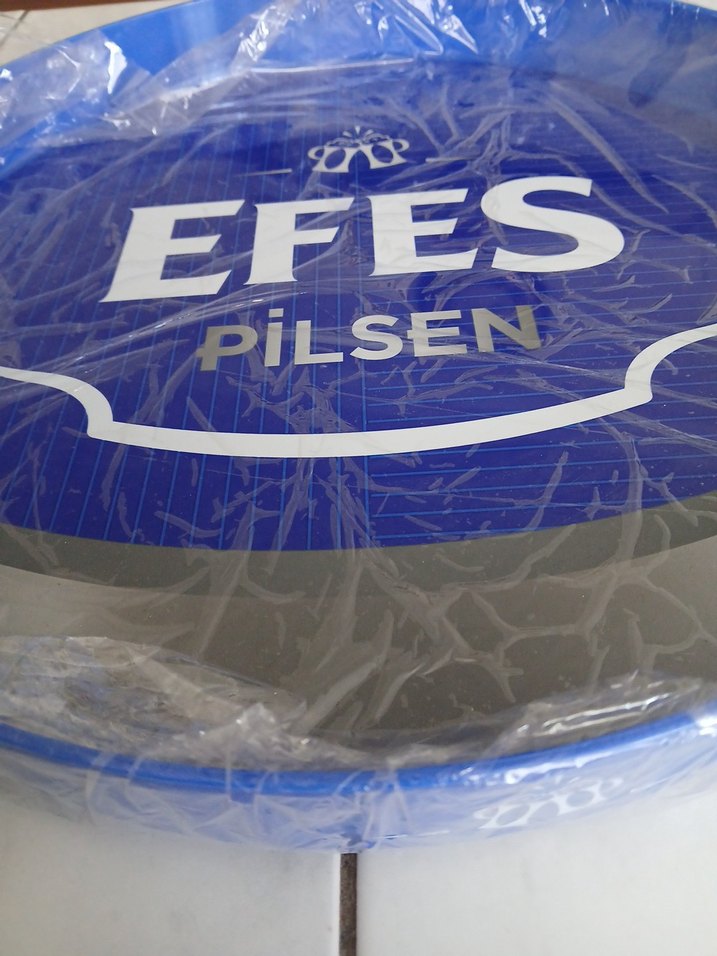 Mavi Parlak Efes Pilsen Tepsi orijinal - Görsel 5
