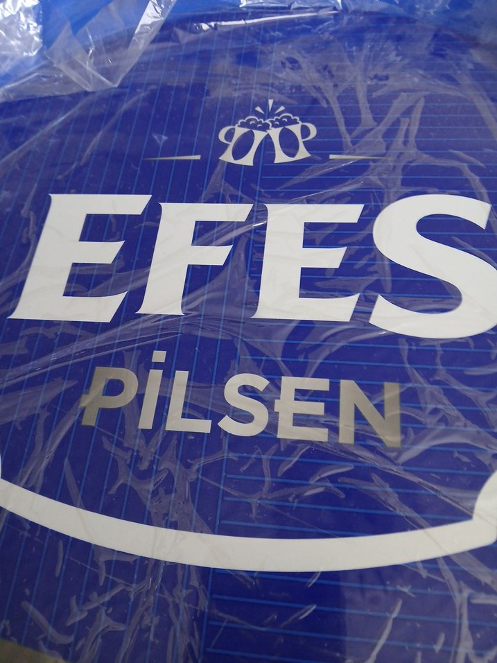 Mavi Parlak Efes Pilsen Tepsi orijinal - Görsel 2